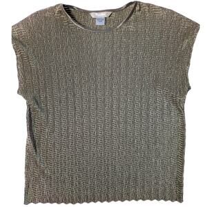 Metallic Pleated Top